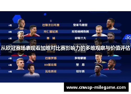 从欧冠赛场表现看加维对比赛影响力的多维观察与价值评估